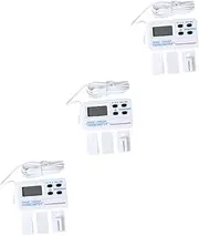 CATIEBYE 3 Pcs Digital Thermometer Indoor Outdoor Use Kitchen Freezer Refrigerator High/Alarm Plastic Australia