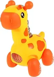 Toddmomy Interactive Electric Giraffe for Crawling Giraffe with Pulling Rope for Aged Skills Development Animal Portable and Adorable Design