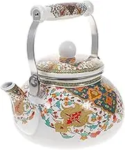 iplusmile Enamel Tea Kettle Decorative Water Pot for Home Use Portable Heating Teapot Stylish Addition for Tea Lovers for Daily Brewing Entertaining
