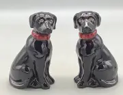 Vintage Ceramic Sitting Black Labrador Salt & Pepper Set (New)