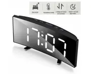 Digital Bedside Clock LED Display Desk Table Time Temperature Snooze Alarm Clock