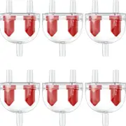 6 Pack Aquarium Check Valves Fish Tank Air Pump Valves Plastic 2-Way Non-Return