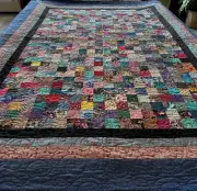 Handmade Cotton Patchwork QUILT Complete 58"x80"