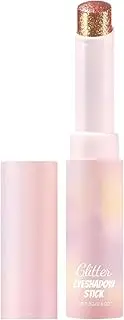 Glitter Eyeshadow Stick, Eye Brightener Stick Highlighter Shimmer, Blendable Face Cosmetics Makeup for Commuting Travel Dating Festival