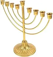 ZUNOXAZ Hanukkah Menorah Branch Vintage Candle Holder for Festival Decor Elegant Arm Candlestick Stand for Jewish Celebrations Retro Home Accent