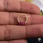 Paisley 14K Septum in Gold with Pink Marquis Diamond Nose ring daith piercing