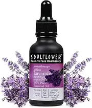 Soulflower Organic Lavender Essential Oil, Hair Growth, Scalp Relaxation Oil - 100% Pure, Organic, Natural, Preservative Free - 1 Fl oz / 30ml