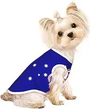 Australian flag print Dog Shirts for Small Dogs Stretchy T-Shirts Lightweight Tank Top Sleeveless Striped Vest