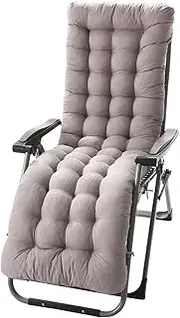 UPSEA Garden Sun Lounger Cushions Reclining Sun Lounger Cushion Pads Non-Slip Thickened Outdoor Chair Cushions Outdoor Mattress Recliner Quilted Thick Padded Seat Cushion Grey