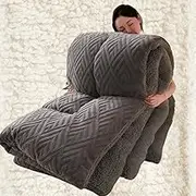 Plush King Comforter Twin XL Double-Sided Velvet Sculpted Velvet +Milk Fleece King Plush Comforter Full Fuzzy Comforters(A,87 * 95" /5.0kg)