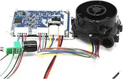 Centrifugal Blower Fan 12V/24V With Drive Plastic Black Small High Pressure Brushless Centrifugal Blower With Strong Heat Dissipation Capability(WS7040-24V and Drive)