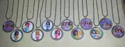 SET OF 12 LEGO FRIENDS Bottlecaps w/ 12 necklaces. Birthday party favors.
