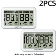 2Pcs HABOTEST HT681 Thermometer Hygrometer Weather Station Mini Thermometer Living Room LCD Digital Temperature Humidity