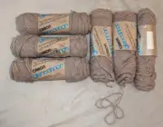 Caron Glencannon Wool Blend Lot Of 6 Skeins- 1106 Soft Brown