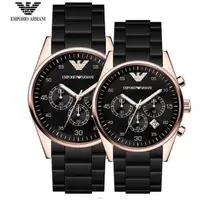 在飛比找旋轉拍賣優惠-原廠公司貨Armani阿曼尼AR時尚潮流手錶膠包鋼復古石英手