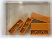 LEGO Parts - Dark Orange Tile 1 x 3 - No 63864 - QTY 5