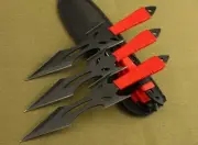 NEW 3X BAT Fixed Blade Throw Knife Camping Hunting Survival Tactical Knives AU