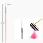 Red 15Pcs Nail Brush Kit Nail Art Tips Uv Gel Nail Builder Brush For Nail Ar EMB
