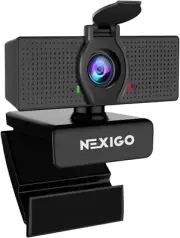 N60 1080P Webcam with Microphone, Adjustable FOV, Zoom, Software Control & Priva