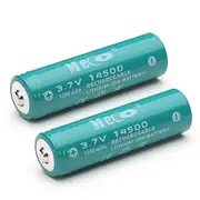 2pcs MECO 3.7V 1200mAh Rechargeable 14500 Li-ion Battery