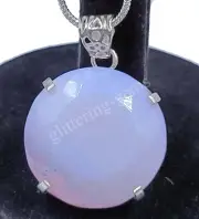 102.45 Ct Round Natural Pink Opal 925 Solid Sterling Silver Pendant IGL Gems M25