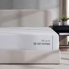 Extra Deep Pocket Full Fitted Sheet 18"-24" Ultra Soft King Size (White)