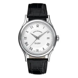 REVUE THOMMEN 梭曼錶 華爾街系列 自動機械腕錶 銀面x皮帶/37mm (20002.2532)