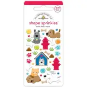 Doodlebug Sprinkles Adhesive Enamel Shapes Throw Fetch Repeat*
