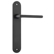 Baltimore Oval Lever Latch Set, Matte Black