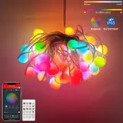 Globe 66 Lamp 32.8 Foot Smart BLE RGBIC Addressable LED String Lights 120VAC