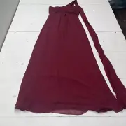 Ever Pretty Red Pleated Chiffon One Shoulder Evening Dress Women’s M 6 New
