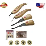 Complete Wood Carving Palm & Knife Set with Razor-Sharp High Carbon Blades