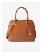 [Madison Accessories] Grace Medium Dome Satchel Bag in Tan