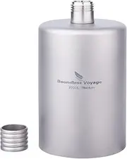 Boundless Voyage Titanium Hip Flask Pocket Flagon Camping Portable Alcohol Bottle Drink Sports Water Bottle 200ml/6.7oz-Ti3068D, DTI3068DLD