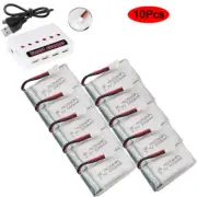 Charger+10pcs 3.7V 600mAh 25C Lipo Battery For Syma X5C X5SC RC Quadcopter Drone