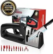 4in1 Knife Sharpeners for Kitchen Knives&Scissors,Manual Kitchen Scissor Sharper