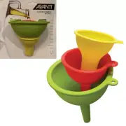 100% Genuine! AVANTI Silicone Funnels Set of 3!