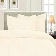 Elegant Comfort Best, Softest, Coziest 3-Piece Duvet Cover Sets! - 1500 Premier Hotel Quality Luxurious Wrinkle Resistant 3-Piece Damask Stripe Duvet Cover Set, King/Cal-King, Ivory