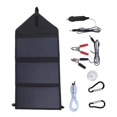 100w FOLDABLE SOLAR PANEL - PORTABLE USB SOLAR BATTERY CHARGER 3 SOLAR PANEL