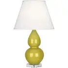 Robert Abbey Small Double Gourd Accent Lamp, Citron/Lucite Base/Pearl - CI13X