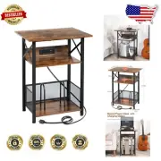 Multi-Functional Turntable Stand with Large Storage Capacity & Easy Assembly