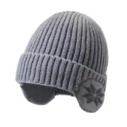Men's and Women's flanged Thick Knitted Neutral Winter Hats, brimless Casual ...