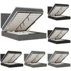 Ottoman Bed with Mattress Bed Base Bed Frame Dark Grey Double Fabric vidaXL