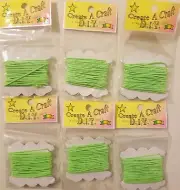 Lot of 6 Green Elastic 1.5mm Bracelet Cord Craft Jewelry Create A Craft DIY 5 Yd
