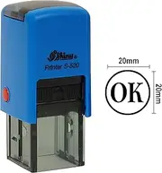 OK Round Self Inking Rubber Stamp Custom Shiny 20 mm Mini Stamps Personalised Teachers Stamps