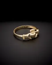 14K Italian Gold Claddagh Ring