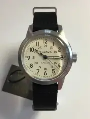 BULOVA Men’s Hack Series Military Black NATO Automatic WATCH 96A246