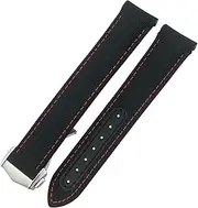 [SKXMOD] Folding Buckle Nylon Leather Watchband 20mm for Omega Seamaster AQUA TERRA 150 GMT Curved End Watch Strap