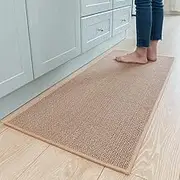 Kitchen Rugs and Mats, Washable Non-Skid Kitchen Mats for Floor, Large Runner Rugs for Kitchen Floor, Front of Sink, Hallway, Laundry Room (Beige, 20"x70")