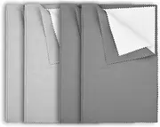 LifHap 4Pcs Silver Polishing Cloth Large Jewelry Cleaning Cloths,Multi-Layer Double-Sided Jewelry Cleaning Cloth for Gold,Sterling Silver, Platinum, Silver Jewelry Cleaner Tarnish Remove, Black